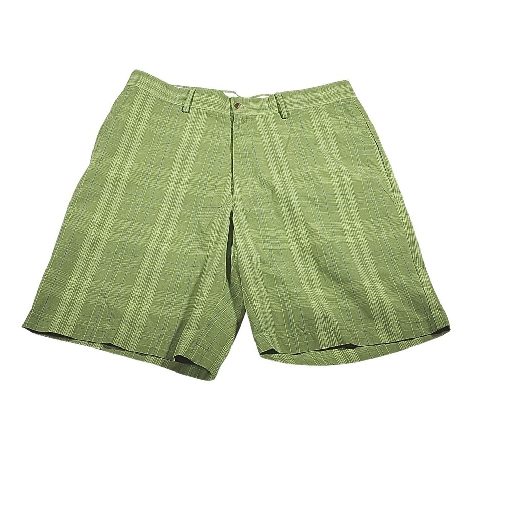 Pro Tour Mens Plaid Golf Shorts Size 36 Green Polyester‎ CoolPlay